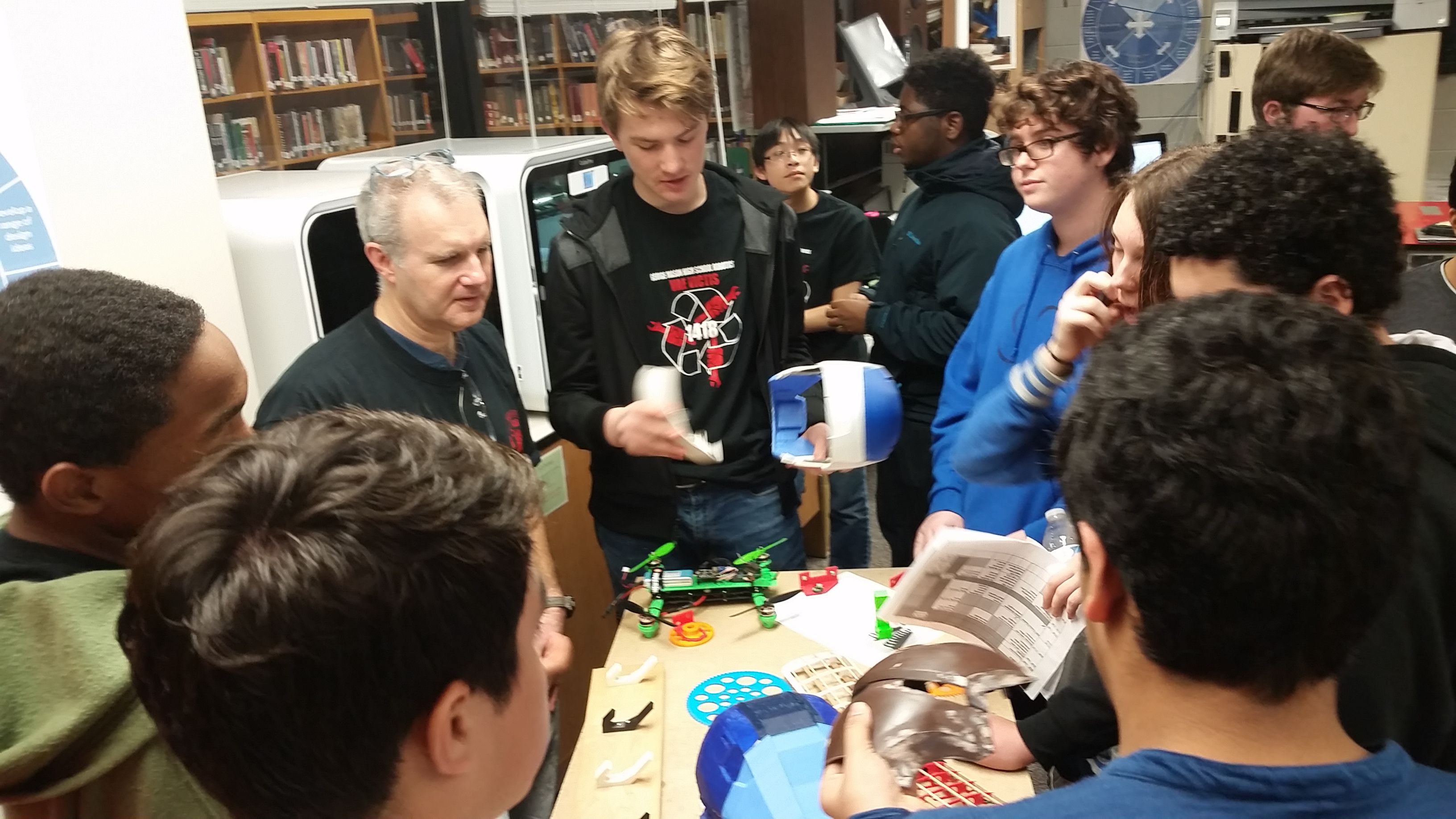 Students attending a 2015 workshop in the Makerspace.
