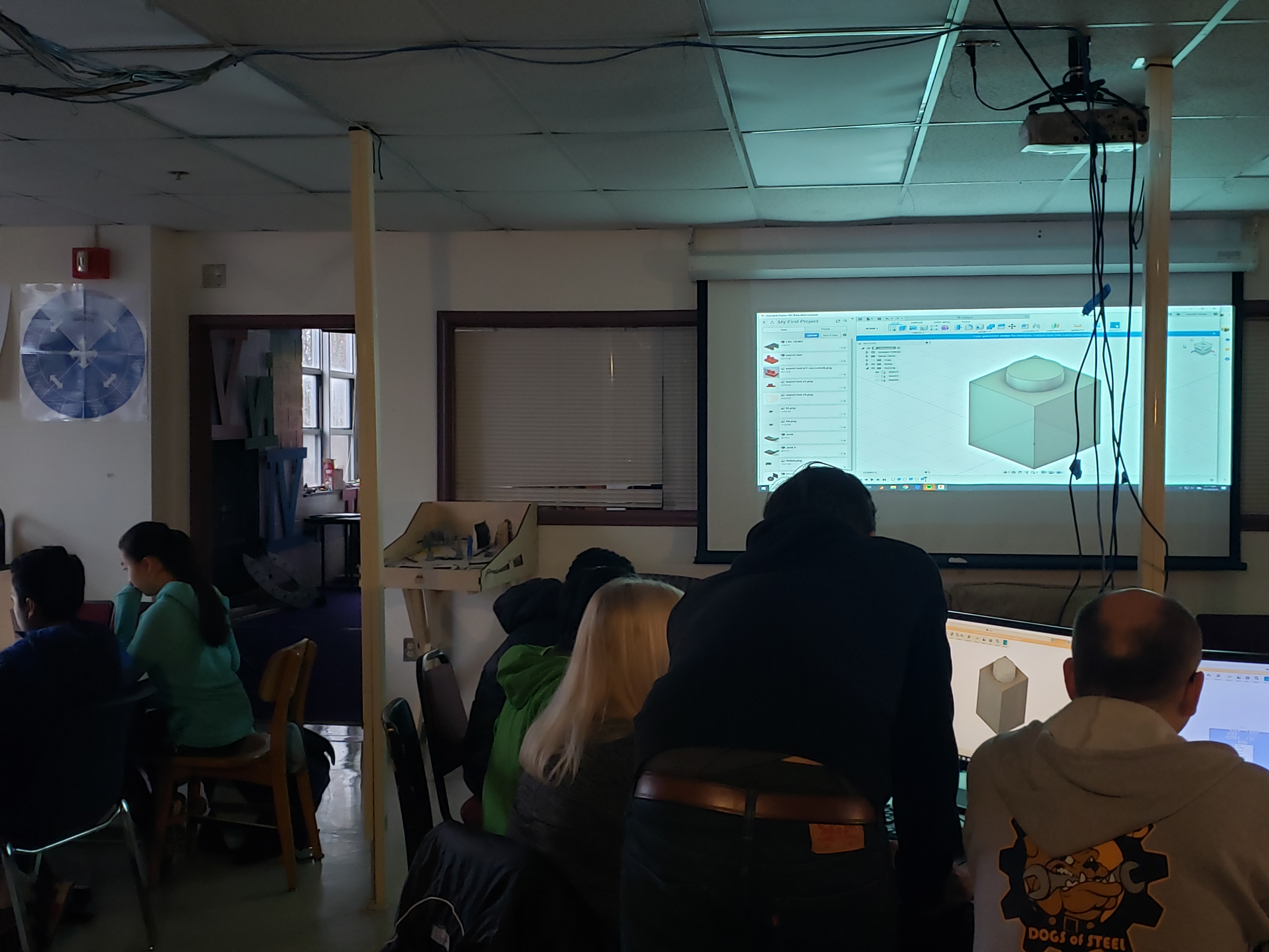 Students attending a 2019 workshop in the computer lab.