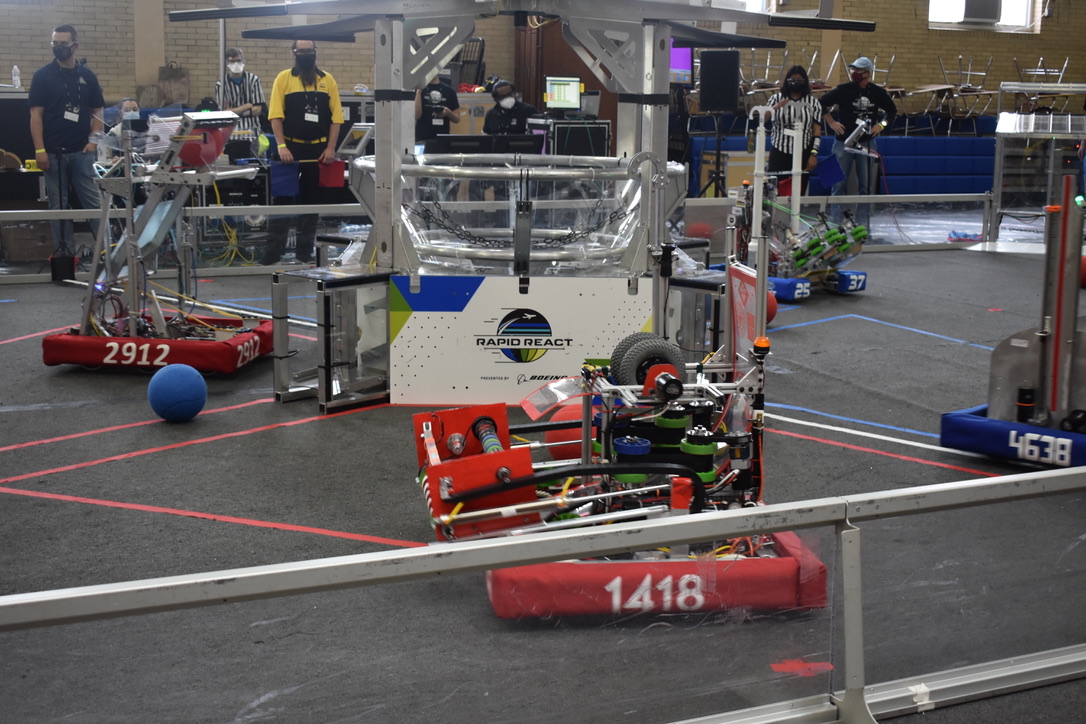 Our robot competing.